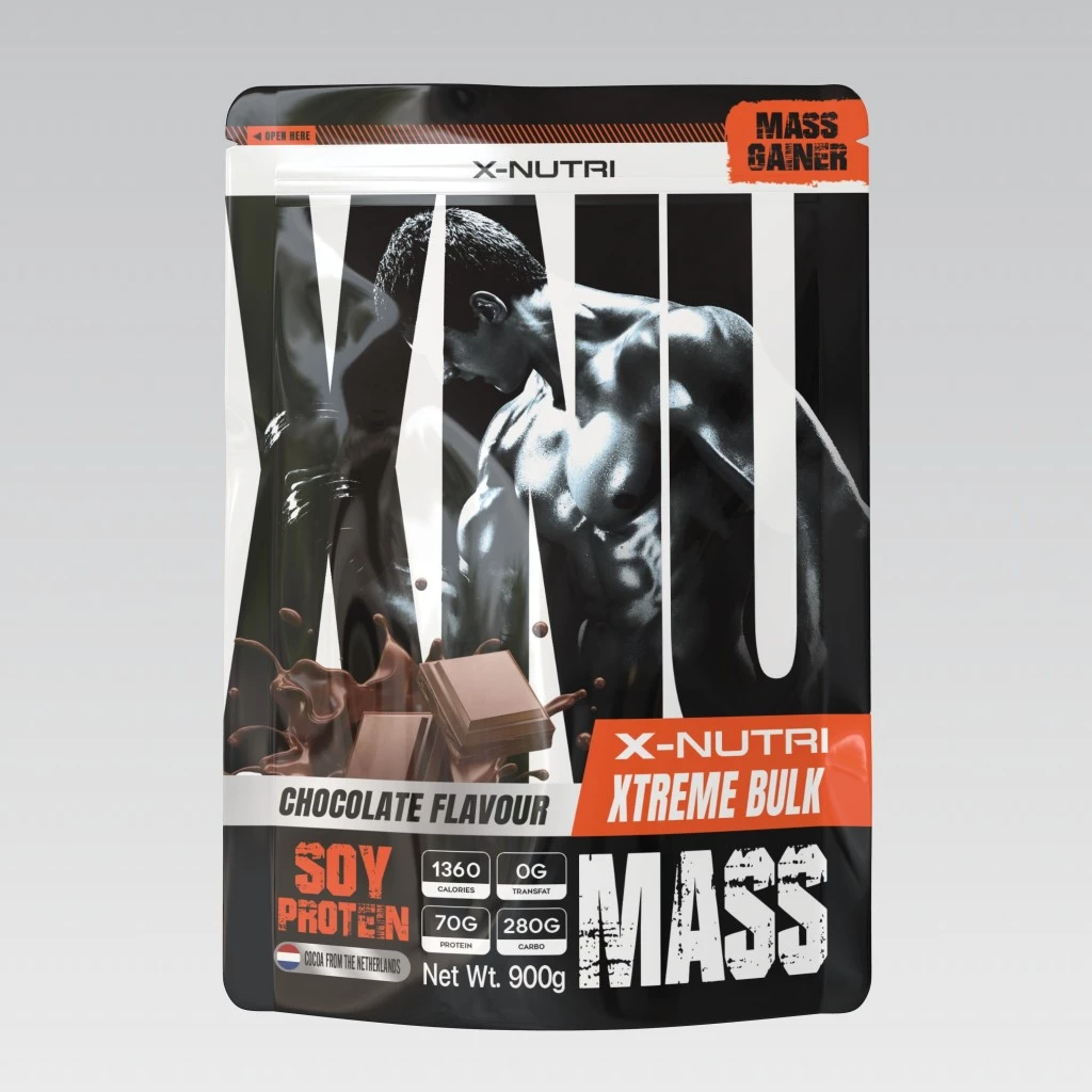 (พร้อมแก้ว 1 ใบ ) XNU Mass Soy Protein Gainer 900g แมส ซอย โปรตีน 900กรัม thumbnail 3