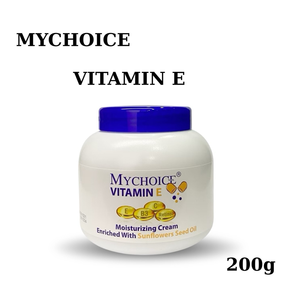 My Choice Vitamin E Moisturizing Cream มายซ้อยส์ วิตามิน อี มอยส์เจอร์ไรซิ่ง ครีม บำรุงผิวกาย 200g