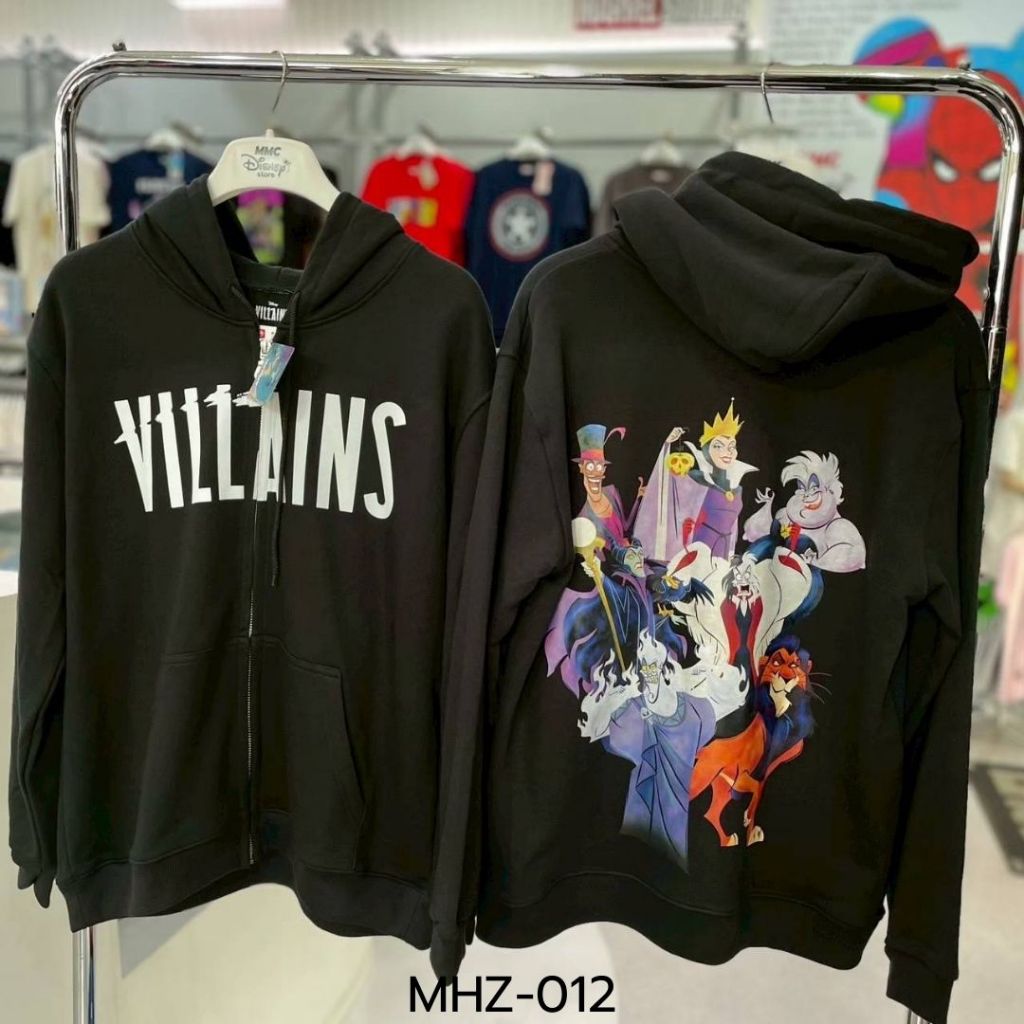 Power 7 Shop เสื้อฮู้ด การ์ตูนลาย  “Villains” ลิขสิทธิ์แท้ DISNEY (MZH-012,MZH-013)