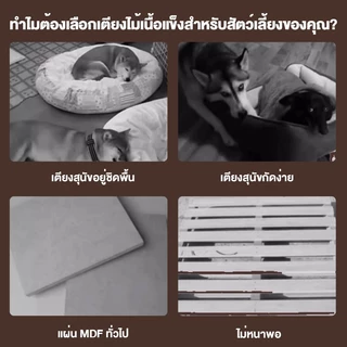 กรงสุนัข เตียงสุนัข เตียงสัตว์เลี้ยงไม้เนื้อแข็ง เตียงสัตว์เลี้ยง สี่ฤดู ขนาดใหญ่และเล็ก อเนกประสงค์ เตียงแมว ถอดซักได้
