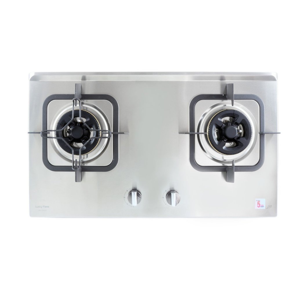 Lucky Flame เตาเเก๊สเเบบฝัง 2 หัว รุ่น LBS-942(N) สเตนเลสทั้งตัว ประสิทธิภาพความร้อนสูง