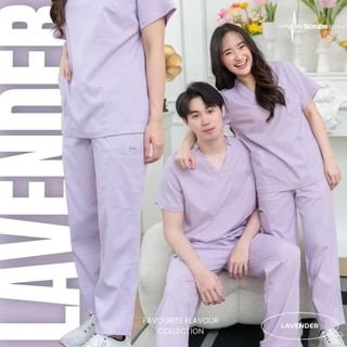 (ปักชื่อ ส่งทันที) ชุดสครับขาตรง Scrubs STAT รุ่น Favourite Flavour Collection สี Lavender