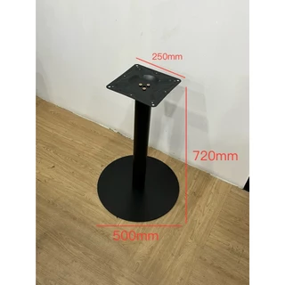 (พร้อมส่ง) ขาโต๊ะเหล็กสำเร็จรูป ฐานกลม สูง72CM ขาโต๊ะร้านอาหาร คาเฟ่ ยึดท็อปไม้ สีดำด้าน รุ่นที่33/91