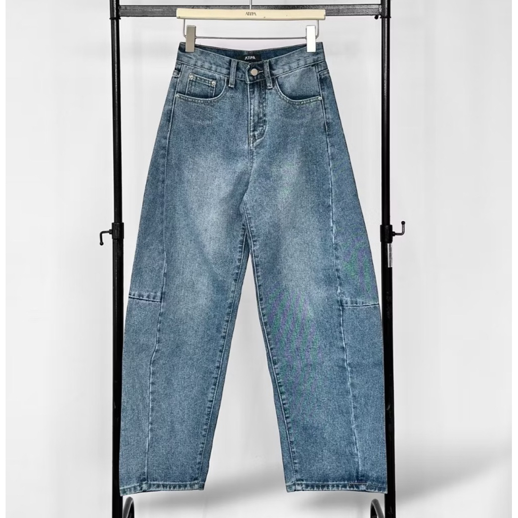 Atipashop - DAGGER BARREL JEANS XL กางเกงยีนส์ ขายาว ทรงบาร์เรล