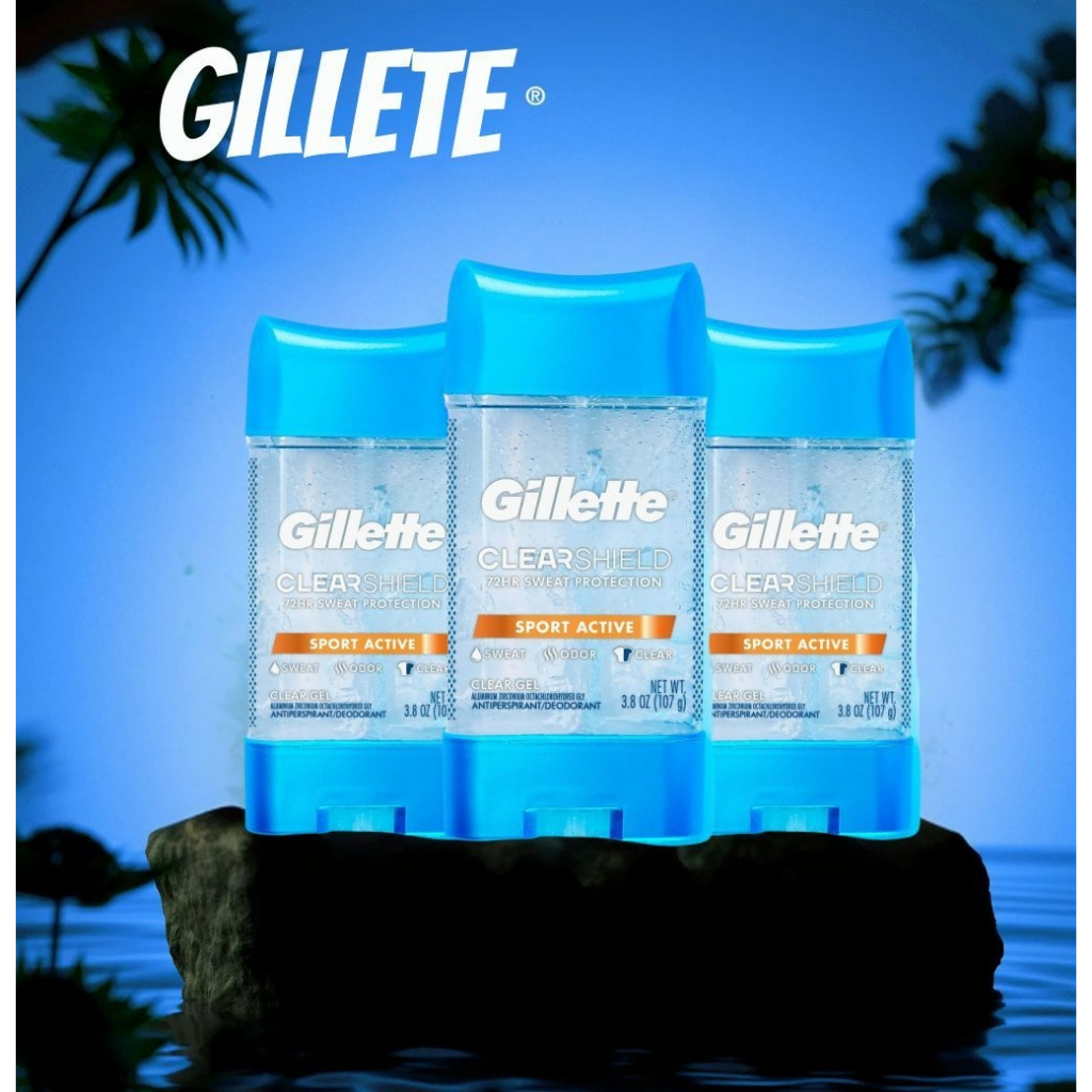 เจลระงับกลิ่นเหงื่อ Gillette Antiperspirant and Deodorant 72h for Men Clear Gel - Sport Active