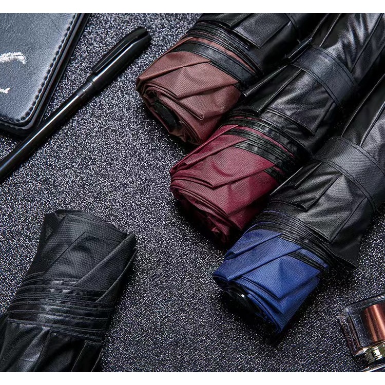 KLYM # 7000 4Folds สีดำรองร่มป้องกัน UV Windbreaker - รูปที่ 2