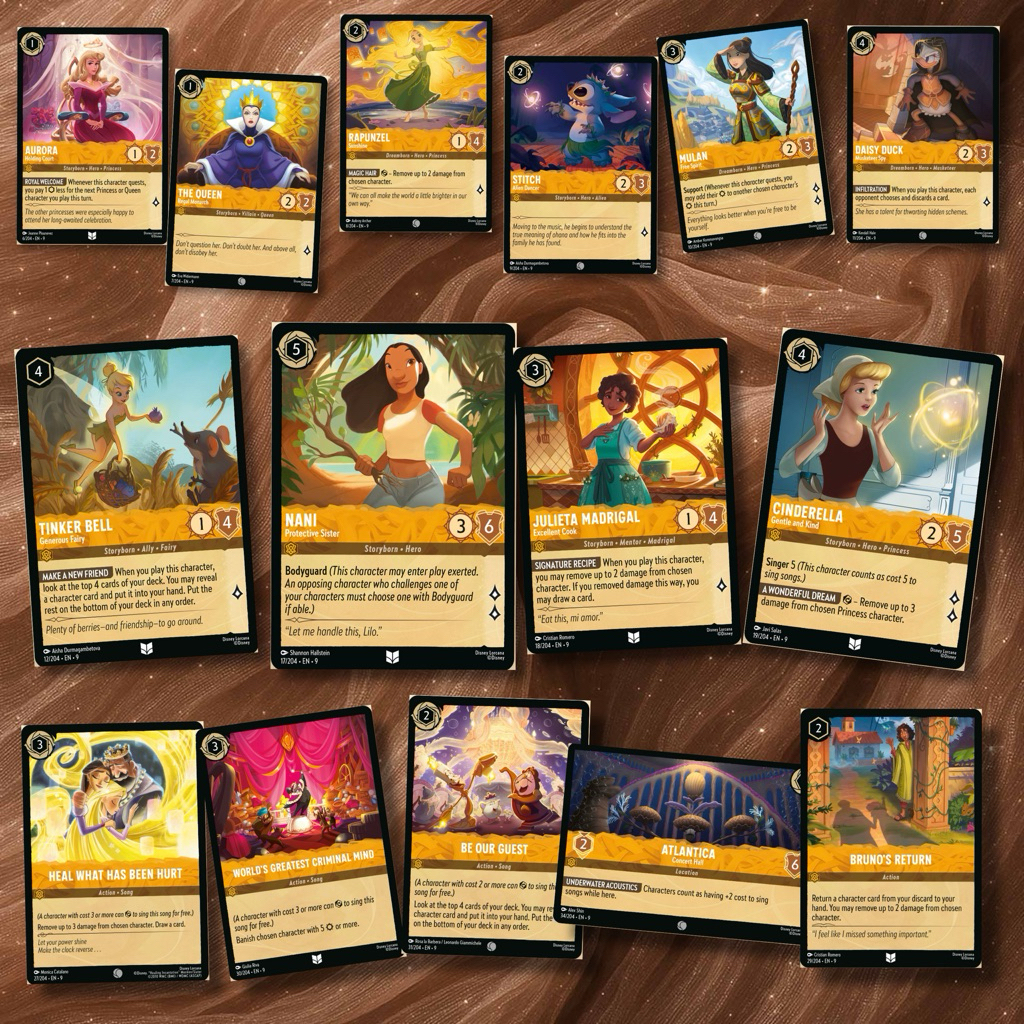 Disney Lorcana Set 10 Amethyst ระดับ C,U ( Non Foil ) ทุกใบ