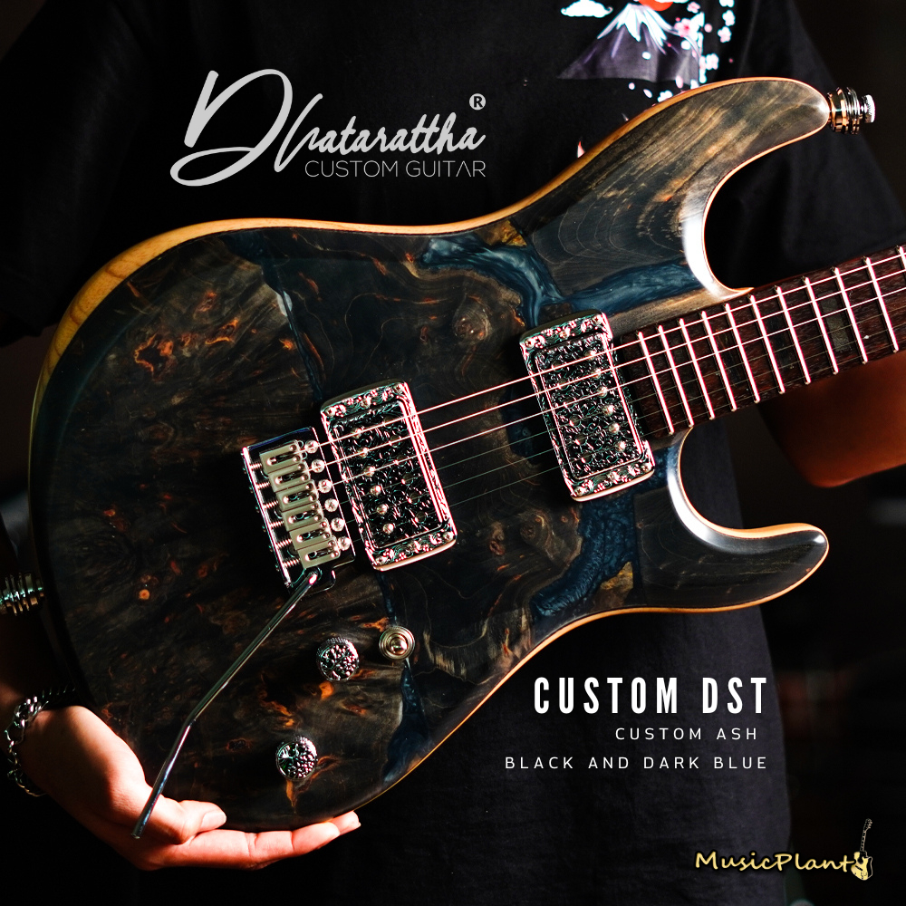 กีตาร์ไฟฟ้า Dhatarattha - Custom DST Swamp Ash | Black - Dark Blue