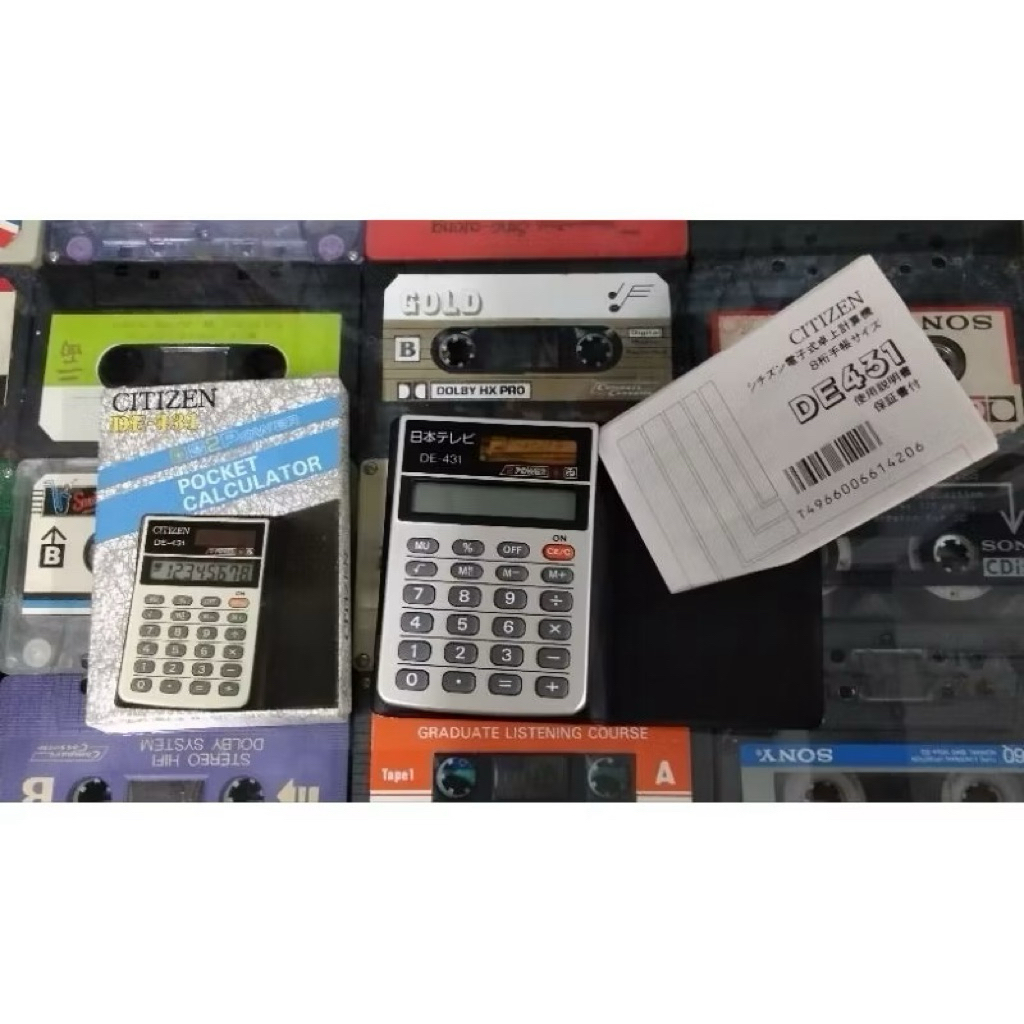 pocket calculator citizen de-431 เครื่องคิดเลข vintage สภาพใหม่เก่าเก็บ พลังงานแสง ใช้งานปกติ สินค้า