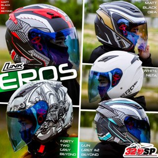 หมวกกันน็อคครึ่งใบ LINK รุ่น EROS ลายใหม่ น้ำหนักเบา ส่งไว!!…