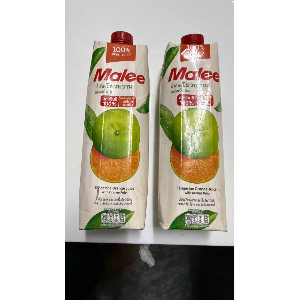 น้ำส้มเขียวหวานMalee100% ขนาด1ลิตร(ขายชุดละ2กล่อง)(วันหมดอายุ เดือน10-11/26)(สั่งครั้งละไม่เกิน3ชุด)อย 73-1-11224-2-0127
