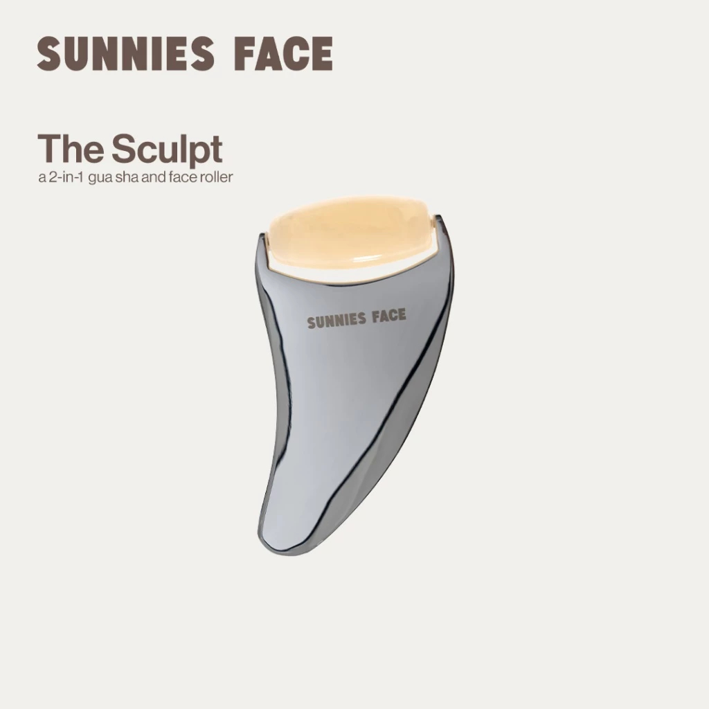 Sunnies Face The Sculpt [กัวซา + โรลเลอร์นวดหน้า 2-in-1]
