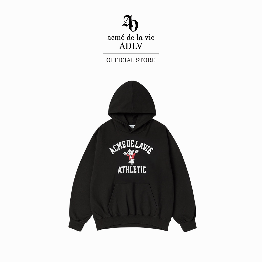 ADLV [acme de la vie] เสื้อฮู้ดดี้แขนยาว รุ่น Dancing Ac Bear Hoodie Black (50081SDCHDU_F5BKXX)