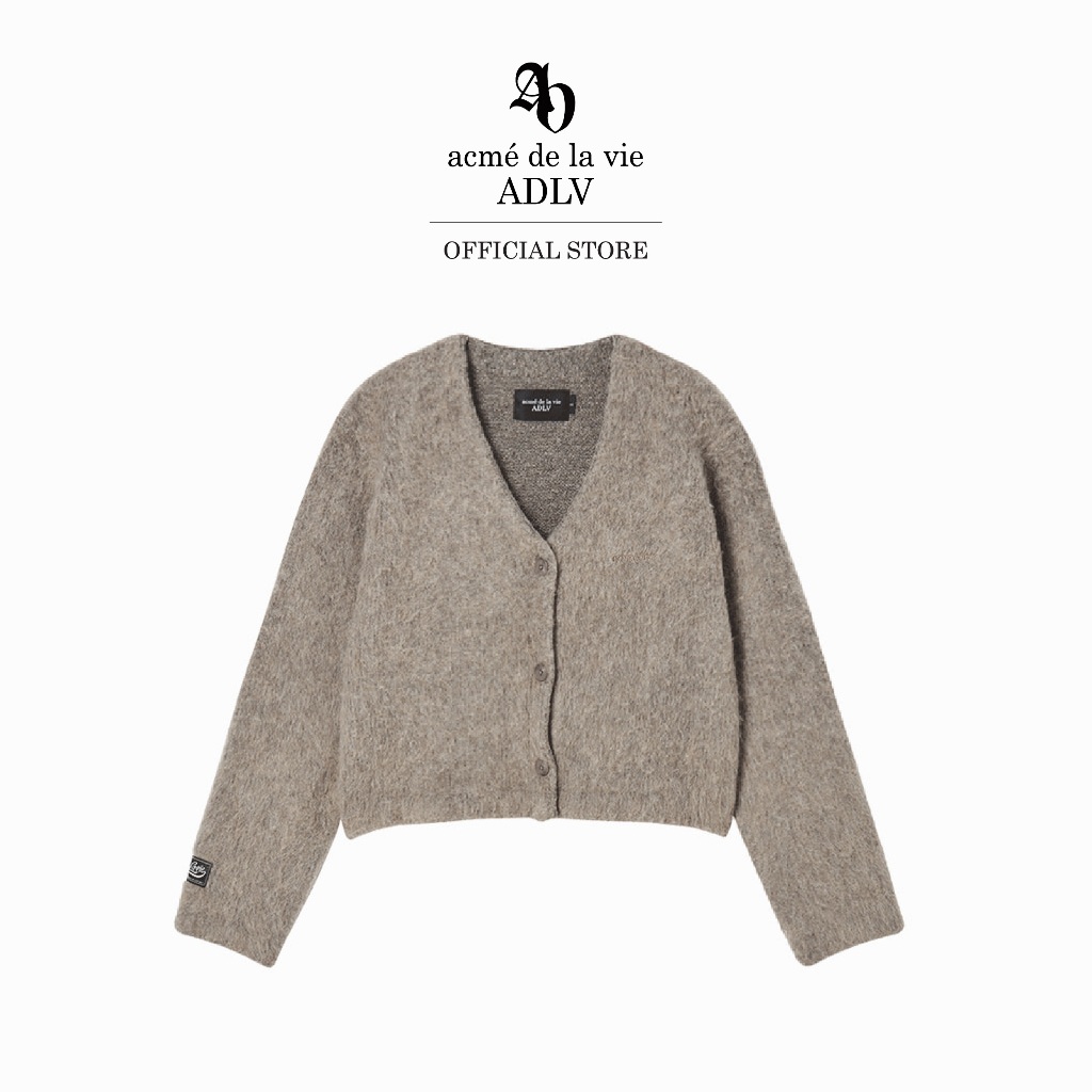 ADLV [acme de la vie] เสื้อแขนยาว รุ่น Woman V Neck Crop Solid Cardigan Brown (50011SVNKNF_F5BRXX)