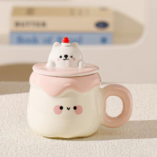 Mug ถ้วยทิวลิป, ถ้วยเซรามิก, กล่องของขวัญถ้วยวันเกิด, ถ้วยอาหารเช้าสไตล์น่ารัก, Cup, Cute Cup, 2025, กล่องของขวัญวันเกิด