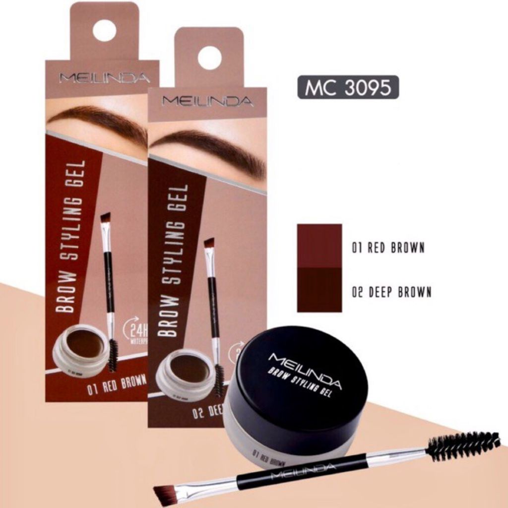 เจลเขียนคิ้ว MEI LINDA BROW STYLING GEL MC -3095 เมลินดา โบรว สไตล์ลิ่ง เจล เจลตกแต่งคิ้ว BROW STYLING GEL
