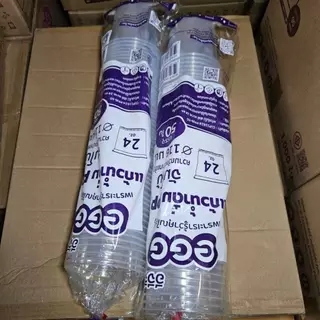 แก้วเรียบใส แก้วถัง แก้วพลาสติก ปาก 116 ฝาสั่งแยก ( ยกลัง)