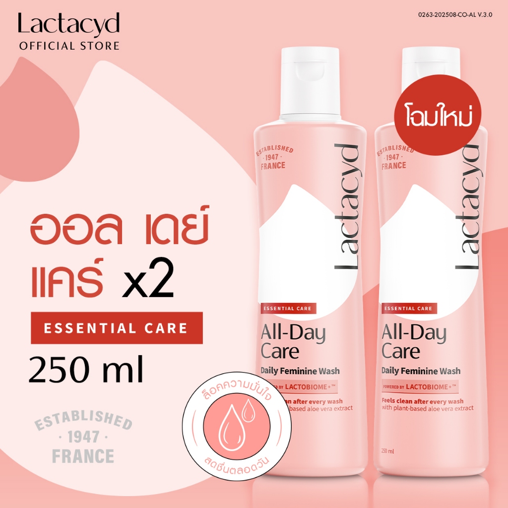 [2ชิ้น] แลคตาซิด ออล เดย์ แคร์ 250 มล. [Twin pack] Lactacyd All-Day Care 250ml