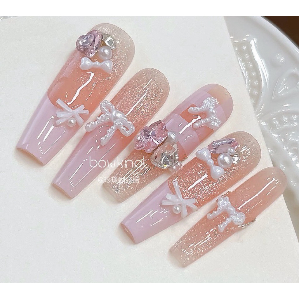 โบว์มุกไซส์เล็กสำหรับแต่งเล็บ 50 ชิ้นต่อแพ็ค 🇹🇭🇹🇭🇹🇭🇹🇭 - รูปที่ 2