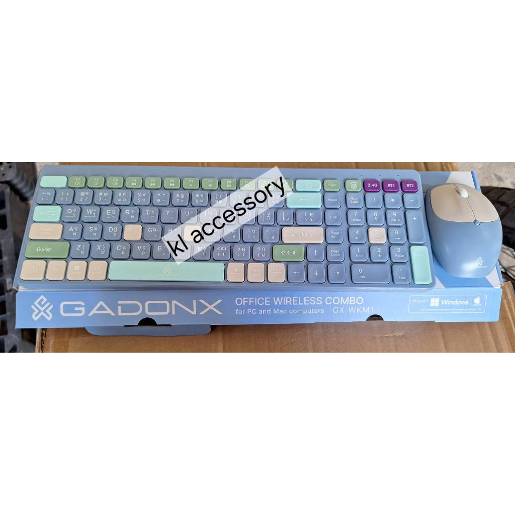 Gadonx ชุดคีบอร์ดเมาส์ไร้สาย Wireless keyboard mouse Combo set