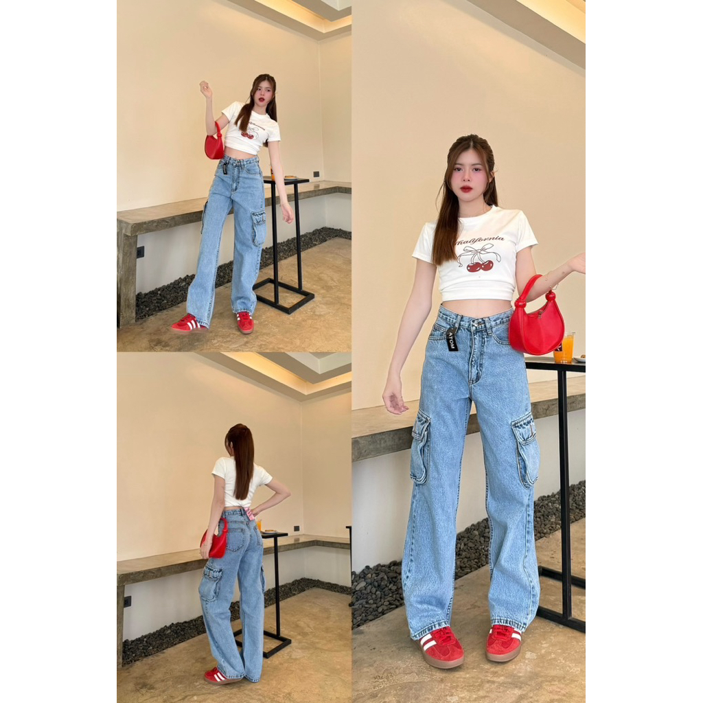 กางเกงยีนส์Cargo AT7085ทรงสวย - รูปที่ 6