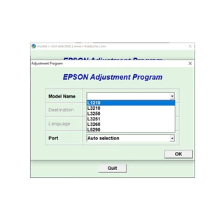 โปรแกรมเคลียร์ซับหมึก EPSON L1210 L3210 L3250 L3251 L3260 และรุ่นอื่นๆโปรดสอบถามทางแชท