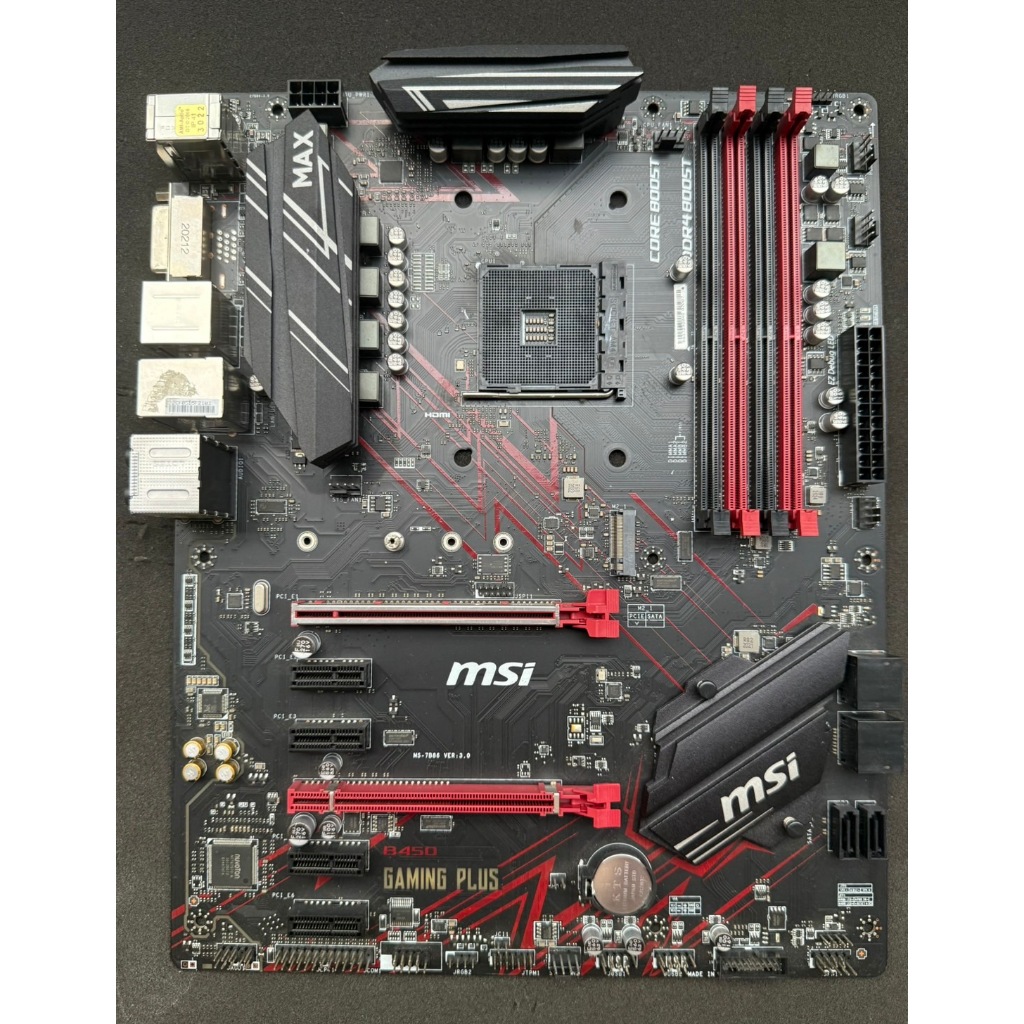MAINBOARD (เมนบอร์ด) AM4 MSI B450 GAMING PLUS มือสอง