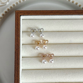 Socrush.bkk | LOVEBUD earrings | SE-011 | ต่างหู มุก หัวใจ ม…