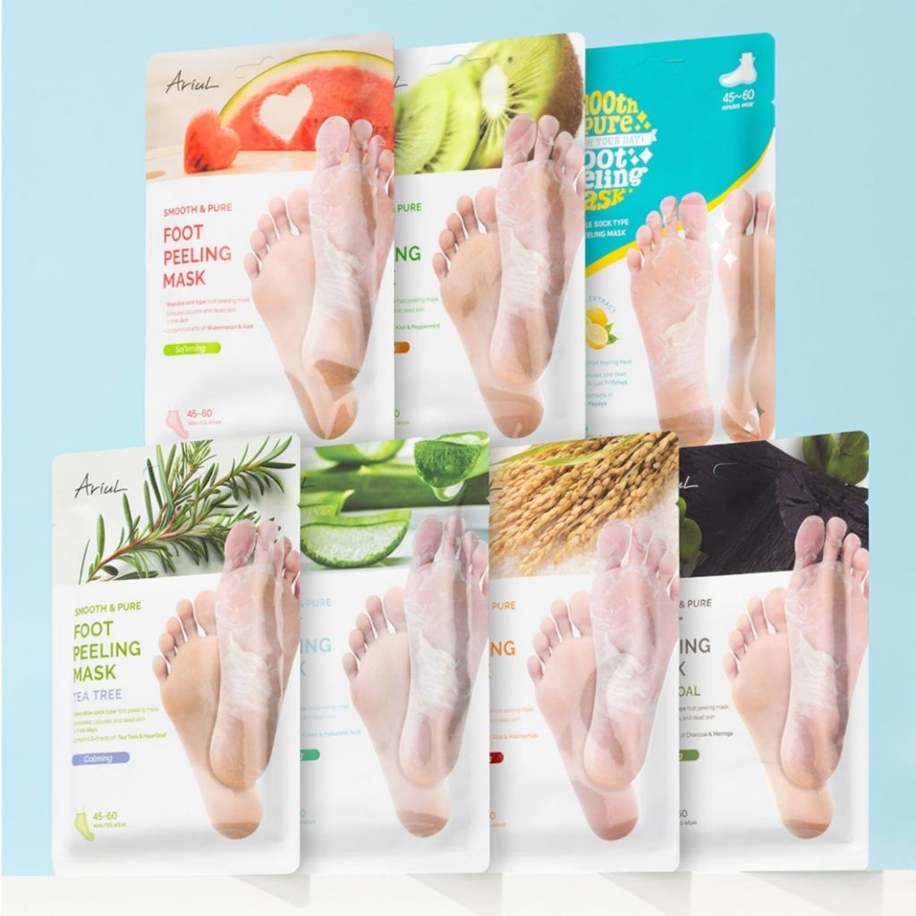 [1 ซอง มาสก์เท้าผลัดเซลล์ผิว] ARIUL Smooth & Pure Foot Peeling Mask 34 g.