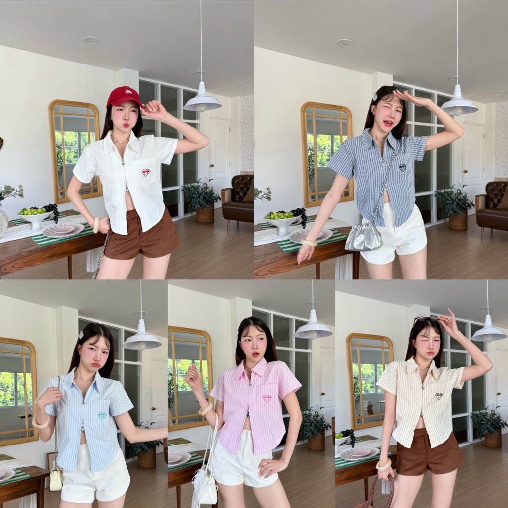 เสื้องานซิปรูกน่ารัก ผ้าใส่สบาย งานป้าย Khun 🤍