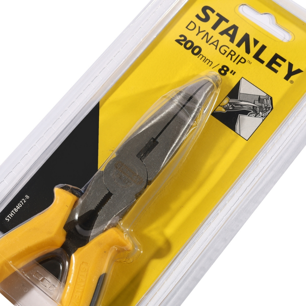 STANLEY คีมปากแหลม ปลายงอ DYNAGRIP 8" รุ่น : STHT84072-8