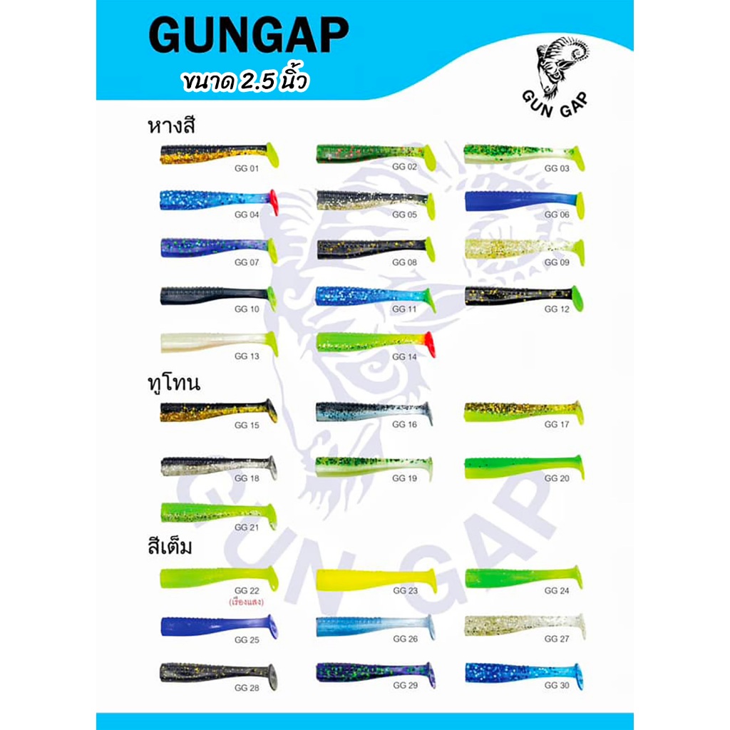 ปลายาง Gungap ขนาด 2.5 นิ้ว ทรงกลม หางโบก กันแก๊ป ปลายางทรงซีแมน