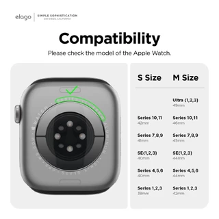elago Apple Watch Metal Strap Band Stainless Steel 4, 5, 6, 7, 8, 9, 10, 11, SE, Ultra สายสแตนเลสแท้