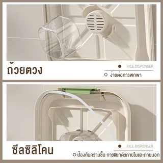 JoyParty ถังเก็บข้าวสาร พร้อมถ้วยตวง กล่องเก็บข้าวสาร ความจุขนาดใหญ่ 50 ลิตร กล่องใส่ข้าวสาร มีฝาปิด ผนึกกันเเมลง