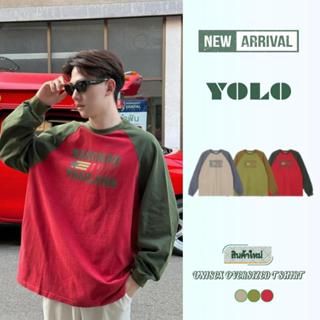 YOLO เสื้อสเวตเตอร์ OVERSIZE เสื้อสเวตเตอร์โอเวอร์ไซส์ เสื้อ…