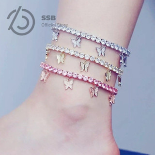 SSB สร้อยข้อเท้าผีเสื้อ เรียบง่ายและหรูหรา สำหรับทุกวันหรือป…