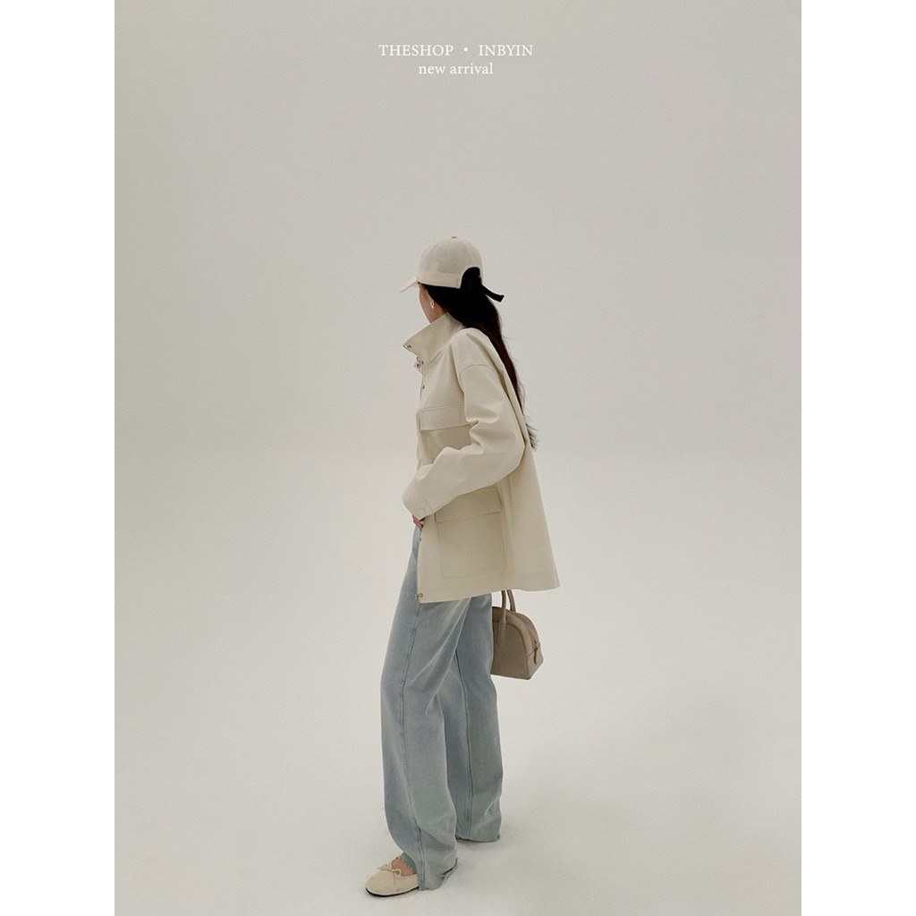 inbyin เสื้อแจ็กเก็ตคอตั้ง แต่งกระเป๋าหน้า ผ้าดีอยู่ทรงสวย (พรี 15 วัน) - รูปที่ 4