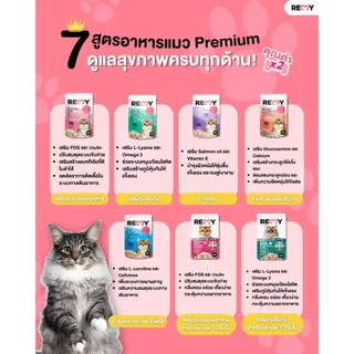 REMY เรมี่ อาหารแมว ปลาทูน่าในน้ำเกรวี่หน้าเนื้อไก่ สูตรเสริมระบบย่อยอาหาร x12 ซอง