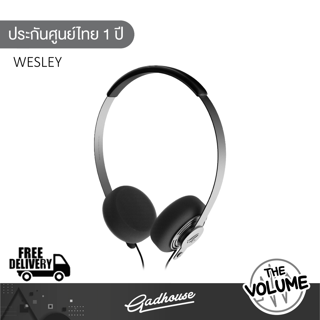 Gadhouse Wesley Headphones Black หูฟังออนเอียร์