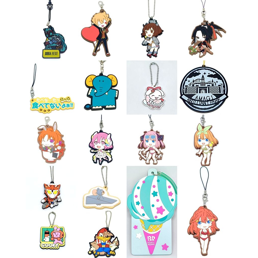 พวงกุญแจสเตปยาง การ์ตูนอนิเมะ สายห้อยโทรศัพท์  ( สินค้าโกดังญี่ปุ่น )