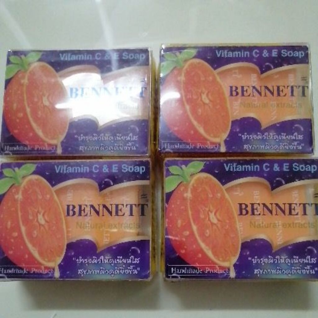 สบู่เบนเนท​ C&E  (  130​ กรัม.​X.4  กล่อง​   )​  วิตามินซี