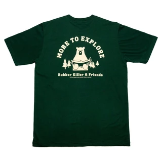 Rubber Killer - BEAR & FISH T-SHIRT - Dark Green - 100370036