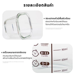 KAWA 【3 ชิ้น/ชุด】160ml กล่องเก็บอาหาร กล่องแก้วเก็บอาหารอาหารทารกแช่แข็ง ถ้วยแก้วใส่อาหาร กล่องเก็บอาหารเด็ก