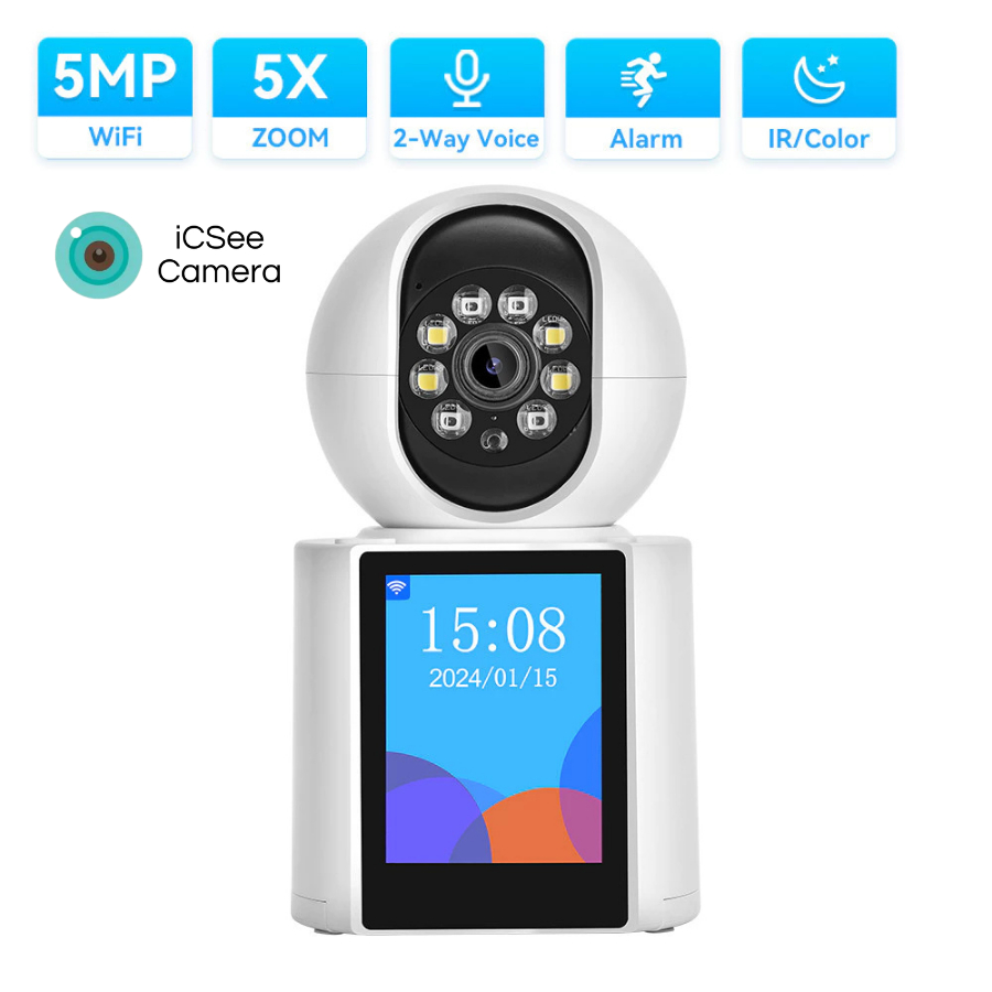 กล้องวงจรปิด ในบ้าน กล้องวงจรปิดไร้สาย WiFi วิดีโอคอลสองทาง เชื่อมต่อแอพ iCSee