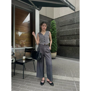 VIVIAN - กางเกงขายาวทรงกระบอก รุ่น Vivian pants ที่สาวตัวเล็กตัวสูงสามารถใส่ได้โดยไม่ต้องตัดขา สวยหรูต้องรุ่นนี้