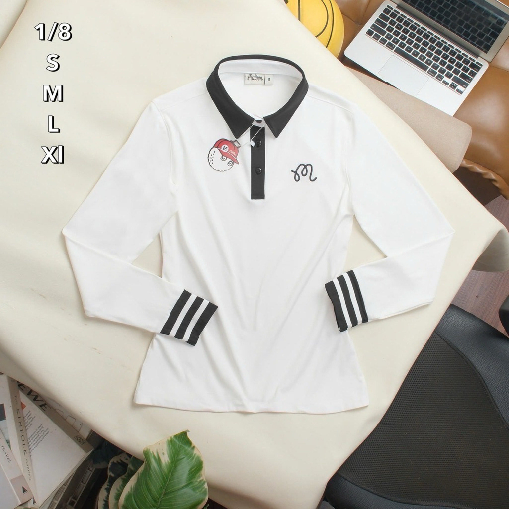 เสื้อโปโลแขนยาวผู้หญิง คอปกแขนยาว polo woman L02