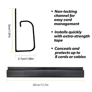 สินค้ามีคุณภาพ ยาว40CM รางเก็บสายไฟ รางเดินสายไฟ วัสดุPVC สำหรับจัดการสายไฟใต้โต๊ะ บ้าน และสำนักงาน