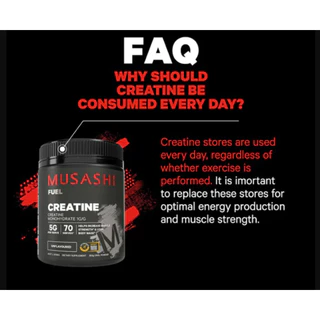 Musashi Creatine 350g ครีเอทีนผง เสริมประสิทธิภาพการออกกำลังกาย ไม่มีรสชาติ (สินค้าใหม่)