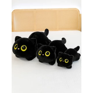 ตุ๊กตาแมวดำตาโต ขนาด 50CM 70CM 90CM ขนนิ่ม สบาย น่ารัก สำหรับผู้ที่ชื่นชอบความนุ่มและน่ารัก