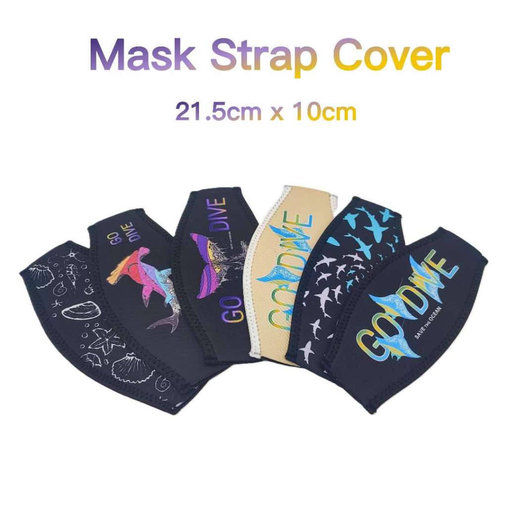 Mask Strap Cover – Accessory for Diving, Snorkeling & Swimming, Hair Protection ผ้ารองสายรัดหน้ากากดำน้ำ แผ่นรองหน้ากาก
